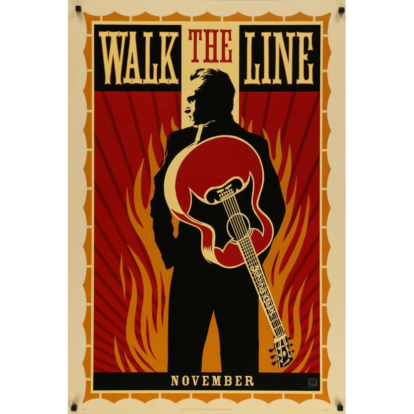WALK THE LINE Affiche de film  - 69x102 cm. - 2005 - Joaquin Phoenix, James mangold