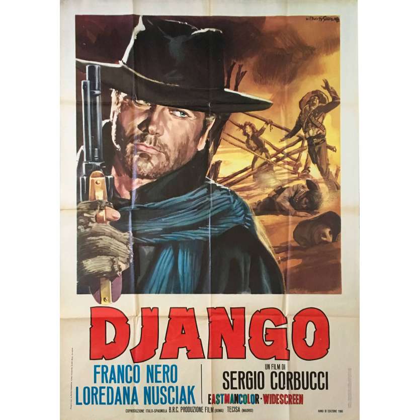 DJANGO Italian Movie Poster 40x55 - 1966 - Sergio Corbucci, Franco Nero
