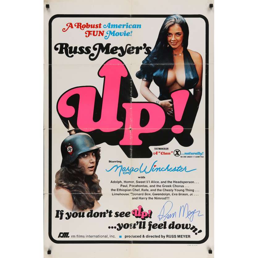 UP! Original Signed Poster - 27x40 in. - 1976 - Russ Meyer, Raven De La Croix