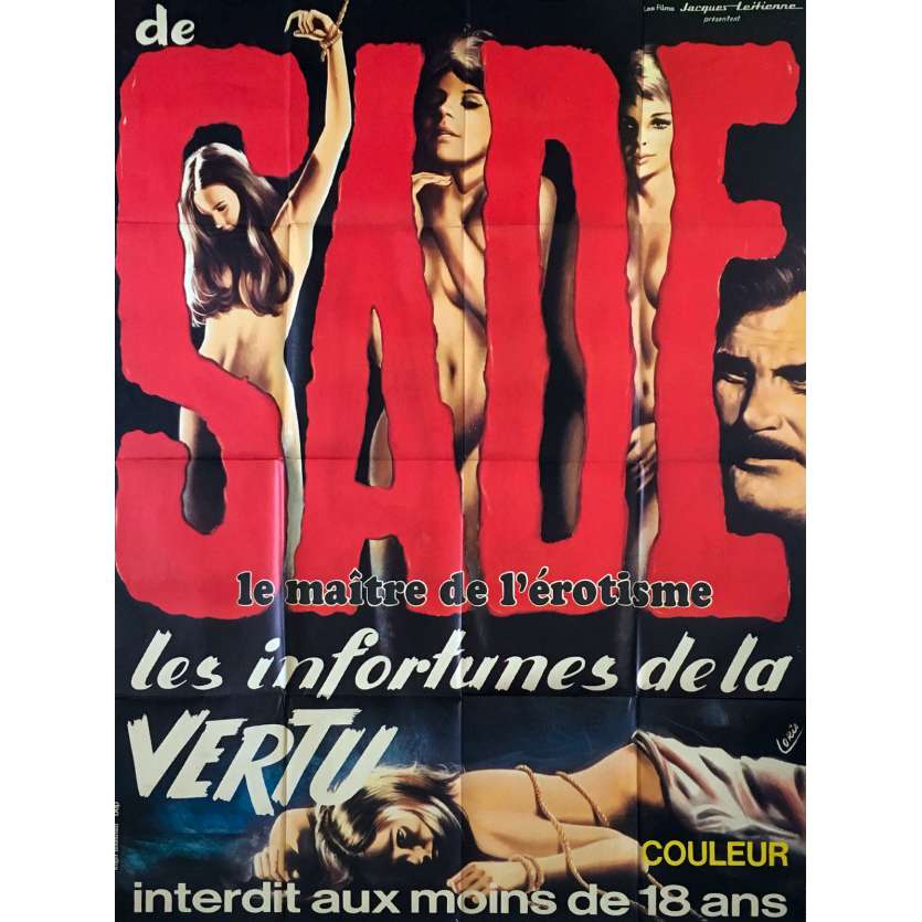 MARQUIS DE SADE'S JUSTINE Original Movie Poster - 47x63 in. - 1969 - Jess Franco, Koo Stark