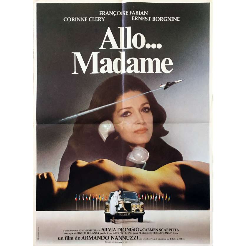 ALLO MADAME Affiche de film - 60x80 cm. - 1976 - Ernest Borgnine, Françoise Fabian, Armando Nannuzzi