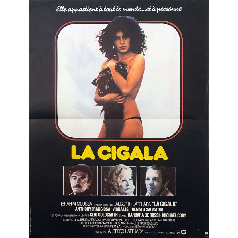 LA CIGALA Affiche de film  - 40x60 cm. - 1979 - Anthony Franciosa, Alberto Lattuada