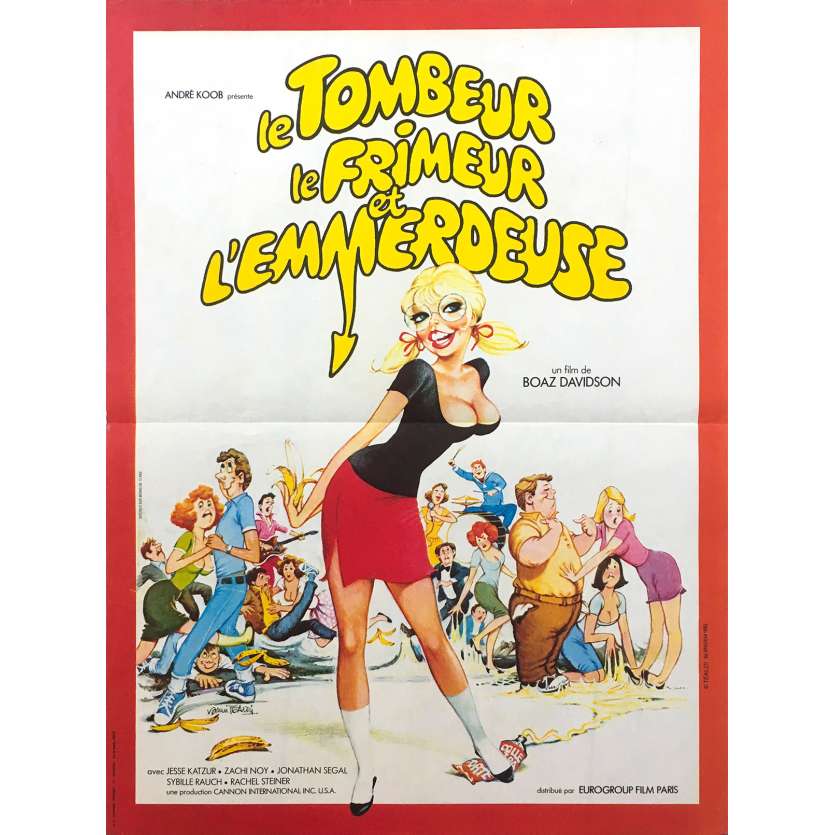 LE TOMBEUR LE FRIMEUR ET L'EMMERDEUSE Affiche de film  - 40x60 cm. - 1981 - Yftach Katzur, Boaz Davidson
