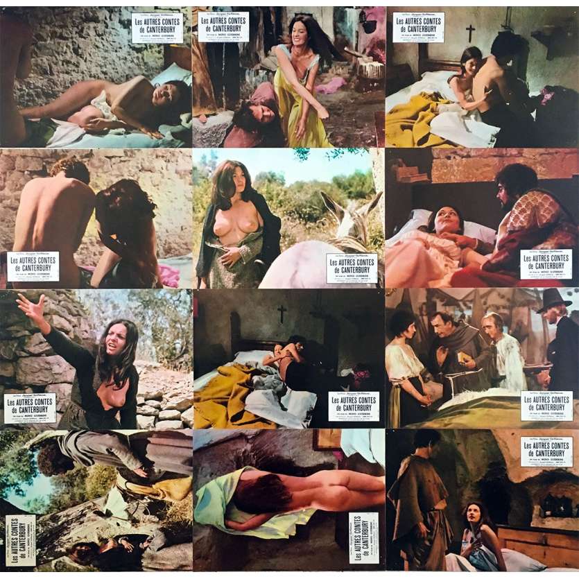 THE OTHER CANTERBURY TALES Original Lobby Cards x12 - 9x12 in. - 1972 - Mino Guerrini, Enza Sbordone