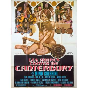 LES AUTRES CONTES DE CANTERBURRY Affiche de film - 120x160 cm. - 1972 - Enza Sbordone, Mino Guerrini