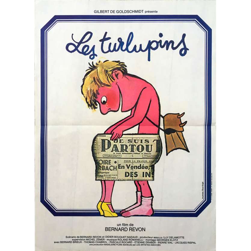 THE RASCALS Original Movie Poster  - 15x21 in. - 1980 - Bernard Revon, Bernard Brieux