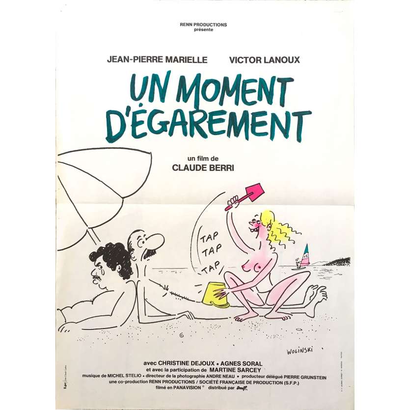 UN MOMENT D'EGAREMENT Affiche de film - 40x60 cm. - 1977 - Jean-Pierre Marielle, Claude Berri