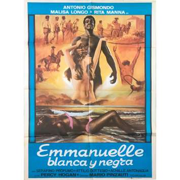 BLACK EMMANUELLE WHITE EMMANUELLE Affiche de film - 69x102 cm. - 1976 - Malisa Longo, Mario Pinzauti