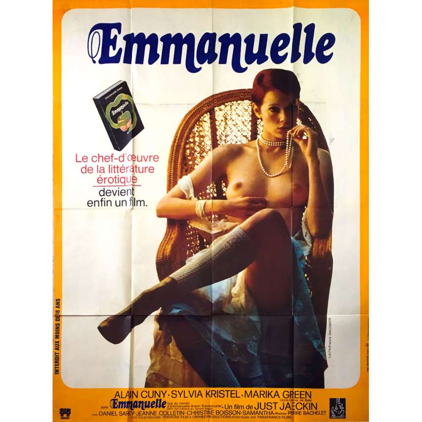 EMMANUELLE Affiche de film  - 120x160 cm. - 1974 - Sylvia Kristel, Just Jaeckin
