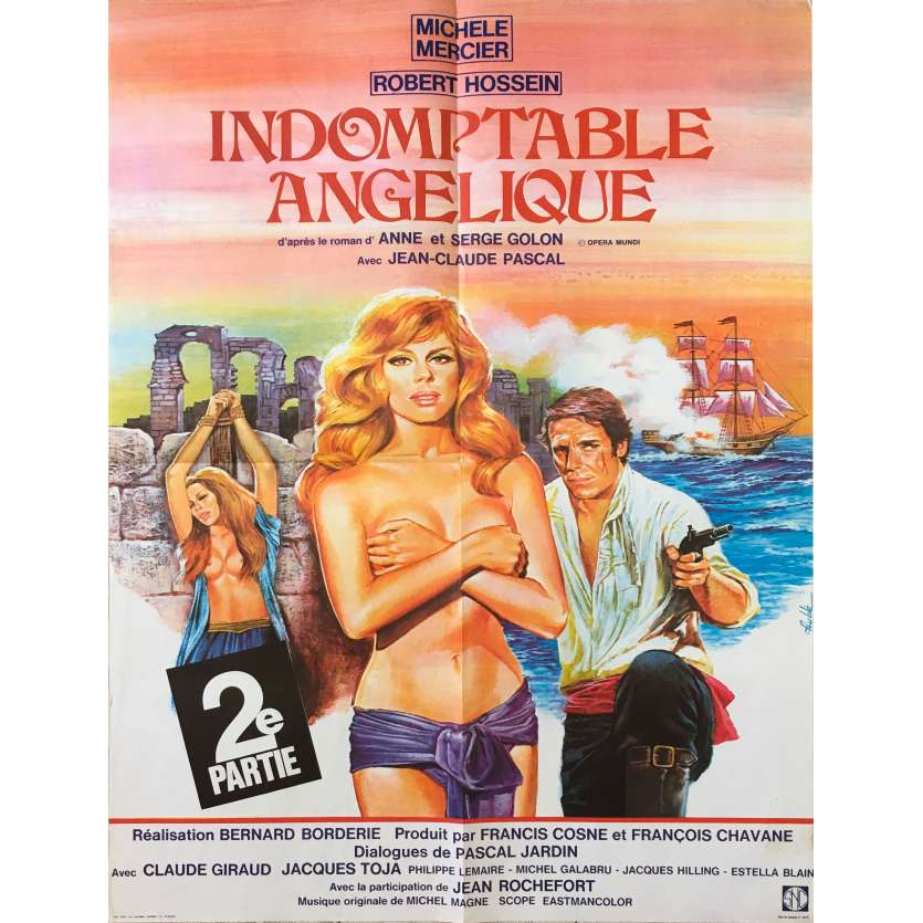 UNTAMABLE ANGELIQUE Original Movie Poster  - 23x32 in. - 1967 - Bernard Borderie, Michèle Mercier