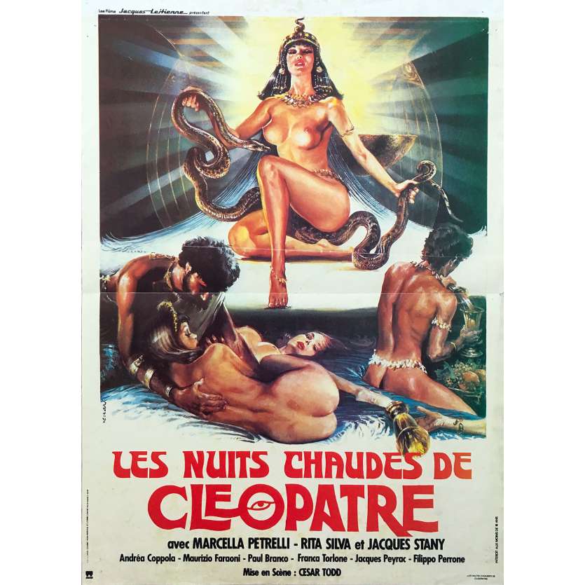LES NUITS CHAUDES DE CLEOPATRE Affiche de film  - 40x60 cm. - 1985 - Marcella Petrelli, Rino Di Silvestro