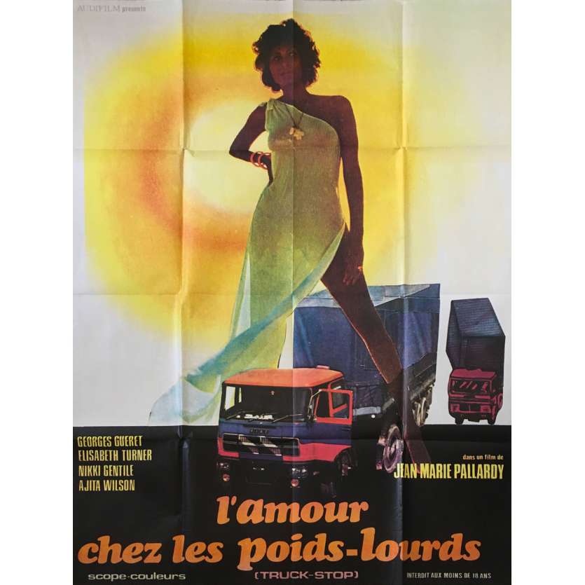 L'AMOUR CHEZ LES POIDS LOURDS Affiche de film  - 120x160 cm. - 1978 - Georges Géret, Jean-Marie Pallardy