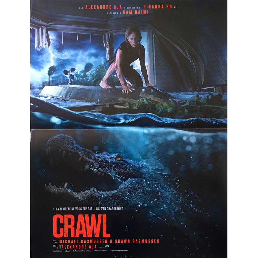 CRAWL Affiche de film - 40x60 cm. - 2019 - Kaya Scodelario, Alexandre Aja