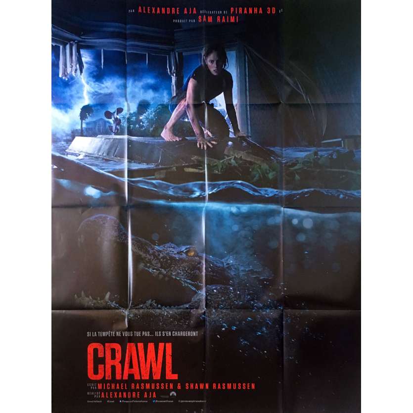 CRAWL Affiche de film - 120x160 cm. - 2019 - Kaya Scodelario, Alexandre Aja