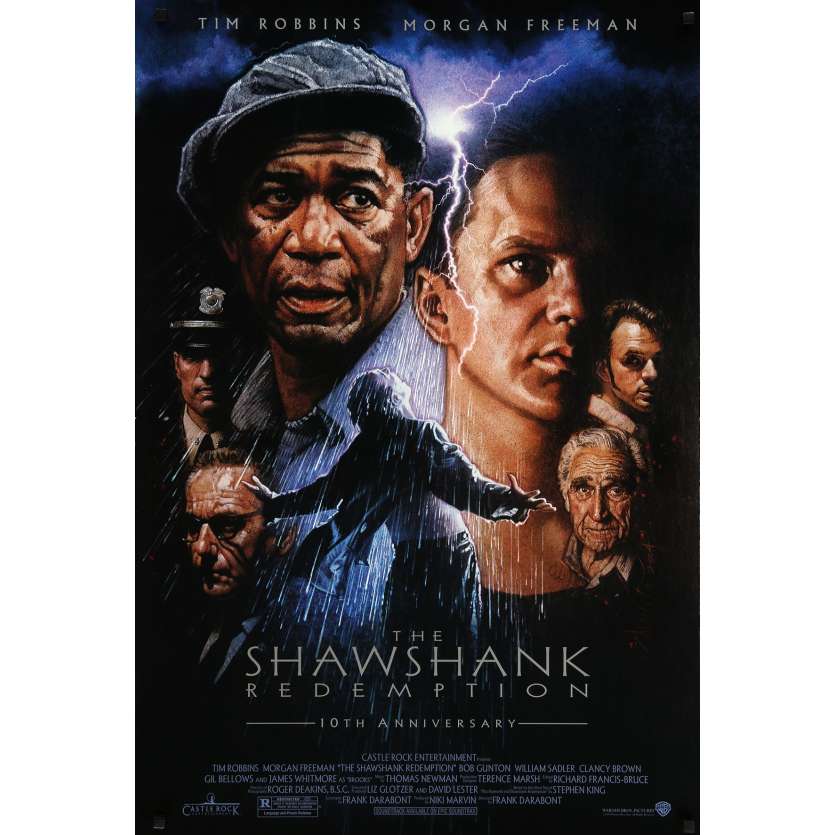 LES EVADES Affiche de film  - 69x104 cm. - R2004 - Tim Robbins, Franck Darabont