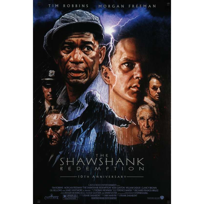 THE SHAWSHANK REDEMPTION Movie Poster - 29x41 in. - R2000 - Franck Darabont, Tim Robbins
