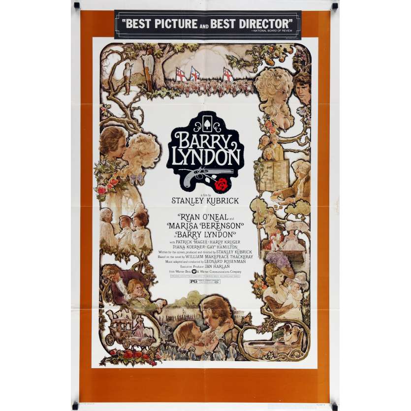 BARRY LYNDON Original Movie Poster - 27x40 in. - 1976 - Stanley Kubrick, Ryan O'Neil