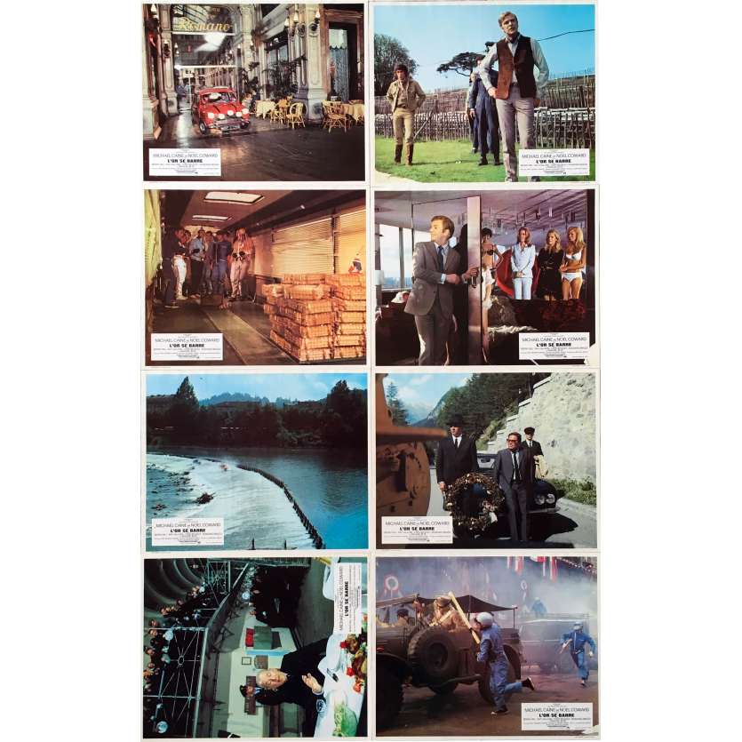 THE ITALIAN JOB Original Lobby Cards x8 - Set B - 9x12 in. - 1969 - Peter Collinson, Michael Caine