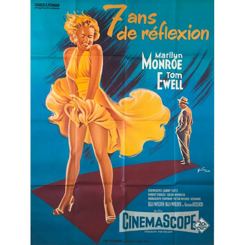 THE SEVEN YEAR ITCH Original Movie Poster  - 47x63 in. - R1970 - Billy Wilder, Marilyn Monroe