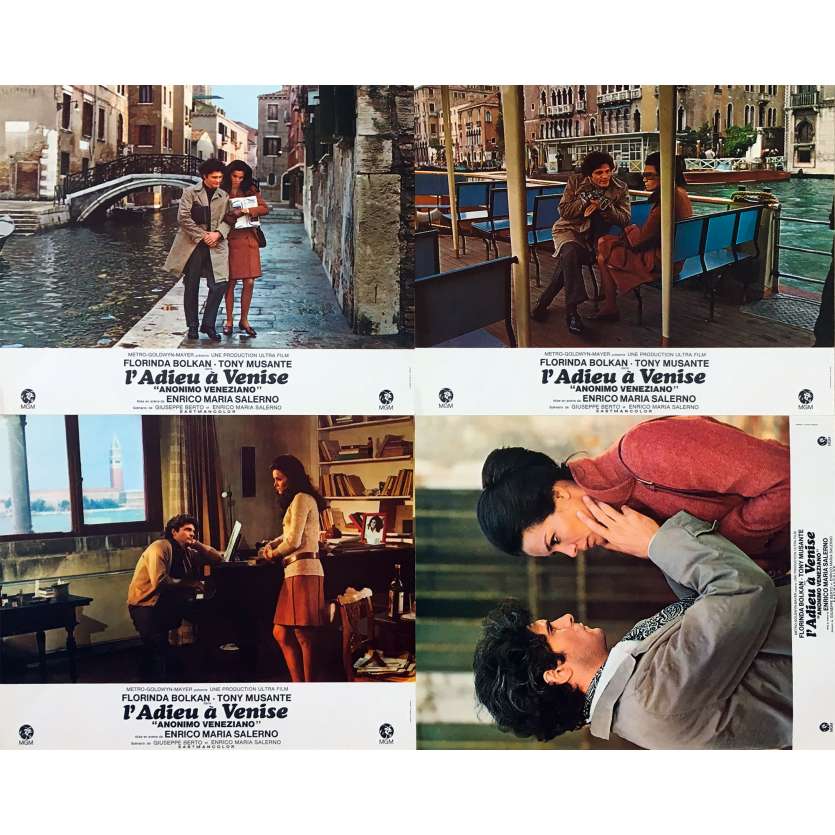 ADIEU A VENISE Photos de film x4 - 21x30 cm. - 1970 - Tony Musante, Enrico Maria Salerno