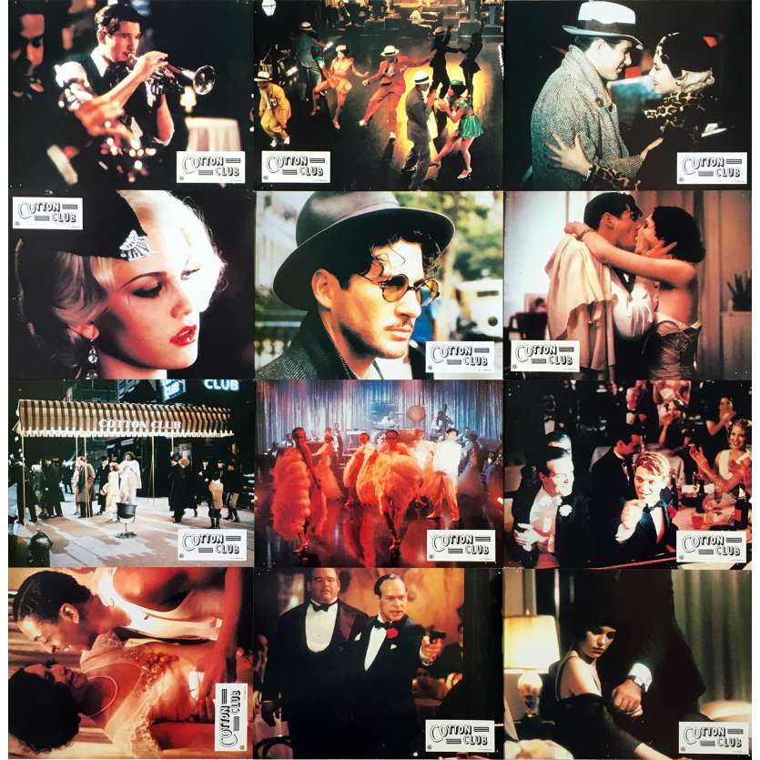 COTTON CLUB Original Lobby Cards x12 - 9x12 in. - 1984 - Francis Ford Coppola, Richard Gere