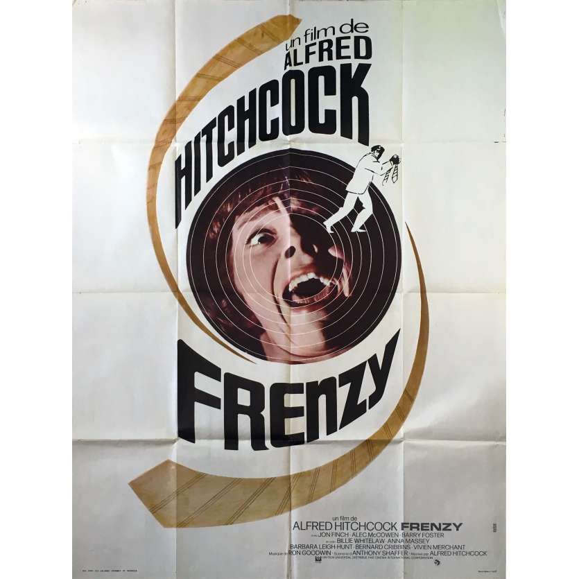 FRENZY Affiche de film - 120x160 cm. - 1972 - Jon Finch, Alfred Hitchcock