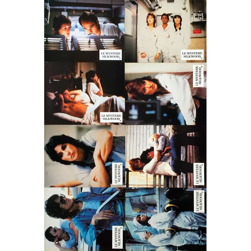 SILKWOOD Original Lobby Cards x8 - 9x12 in. - 1983 - Mike Nichols, Meryl Streep