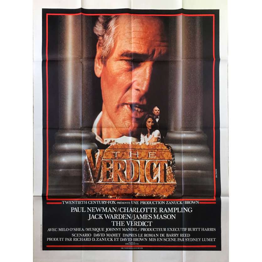 LE VERDICT Affiche de film - 120x160 cm. - 1982 - Paul Newman, Sydney Lumet