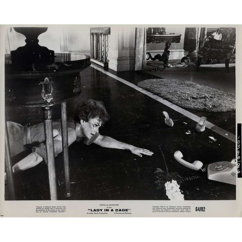 UNE FEMME DANS UNE CAGE Photo de presse - 20x25 cm. - 1964 - Olivia de Havilland, Walter Grauman