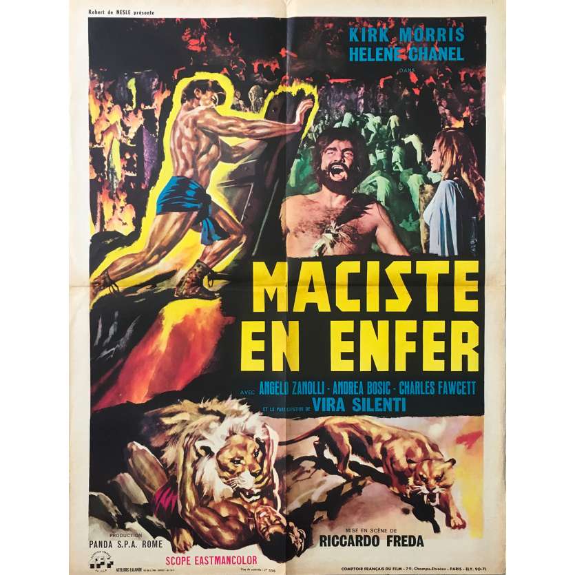 MACISTE EN ENFER Affiche de film 60x80 cm - 1962 - Kirk Morris, Riccardo Fredda