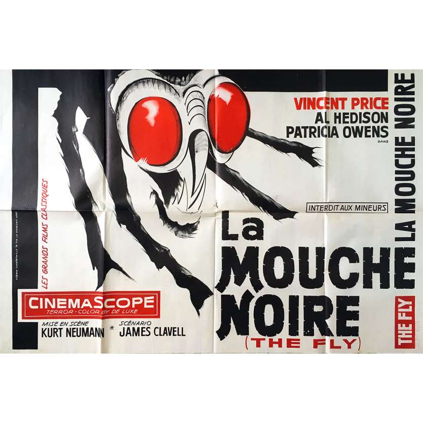 LA MOUCHE NOIRE Affiche de film  - 80x120 cm. - R1970 - Jeff Goldblum, Kurt Neumann