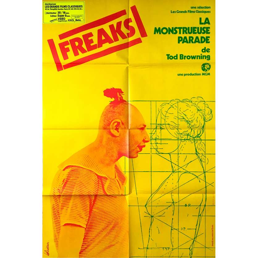 FREAKS Affiche de film - 80x120 cm. - R1970 - Wallace Ford, Tod Browning