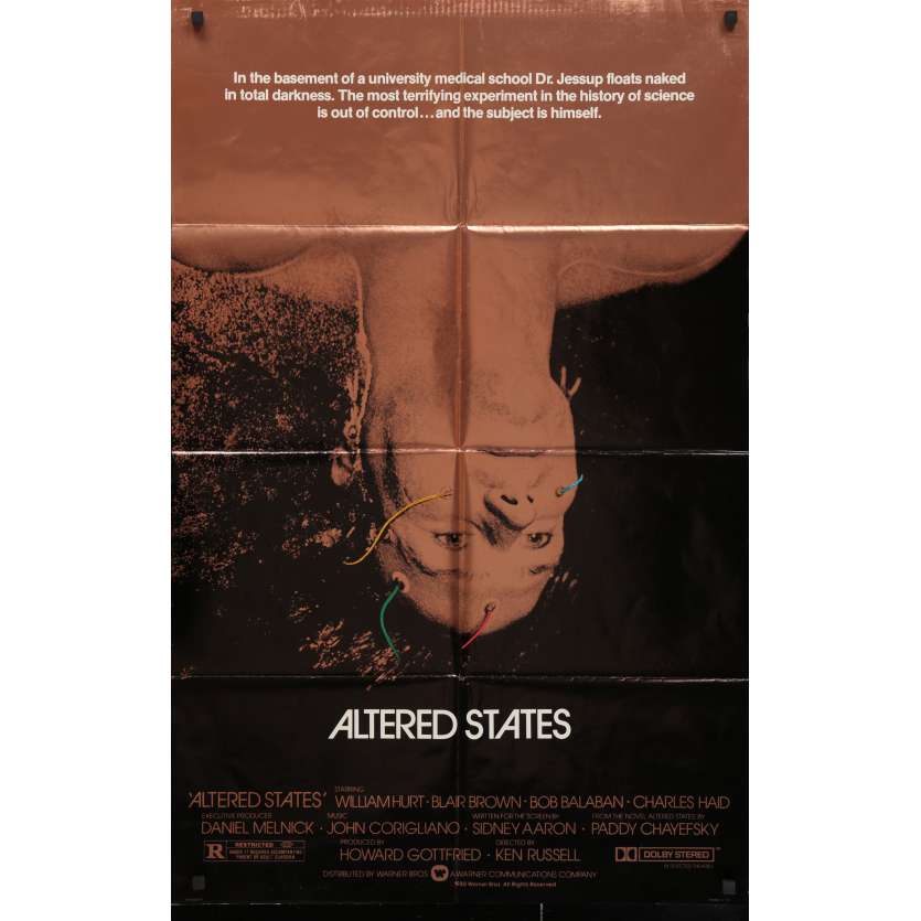 ALTERED STATES Original Movie Poster  - 27x40 in. - 1980 - Ken Russel, William Hurt