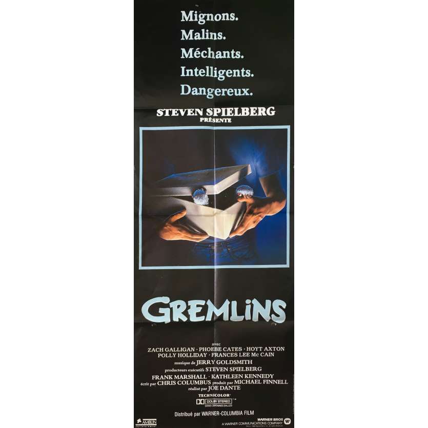 GREMLINS Original Movie Poster  - 23x63 in. - 1984 - Joe Dante, Zach Galligan