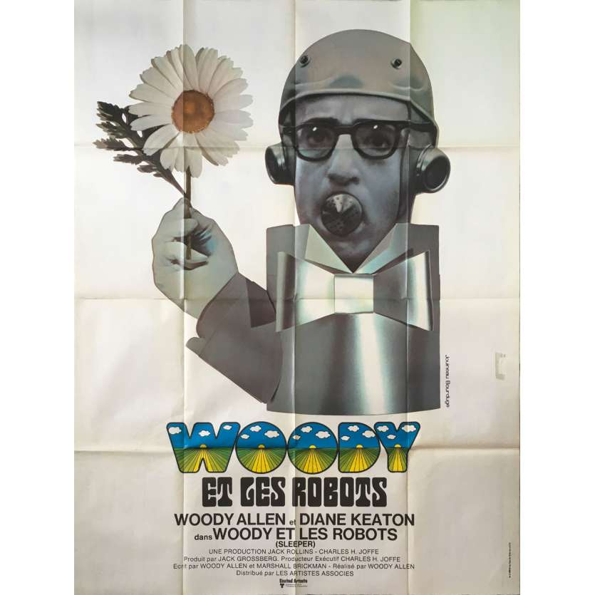 WOODY ET LES ROBOTS Affiche de film  - 120x160 cm. - 1973 - Diane Keaton, Woody Allen