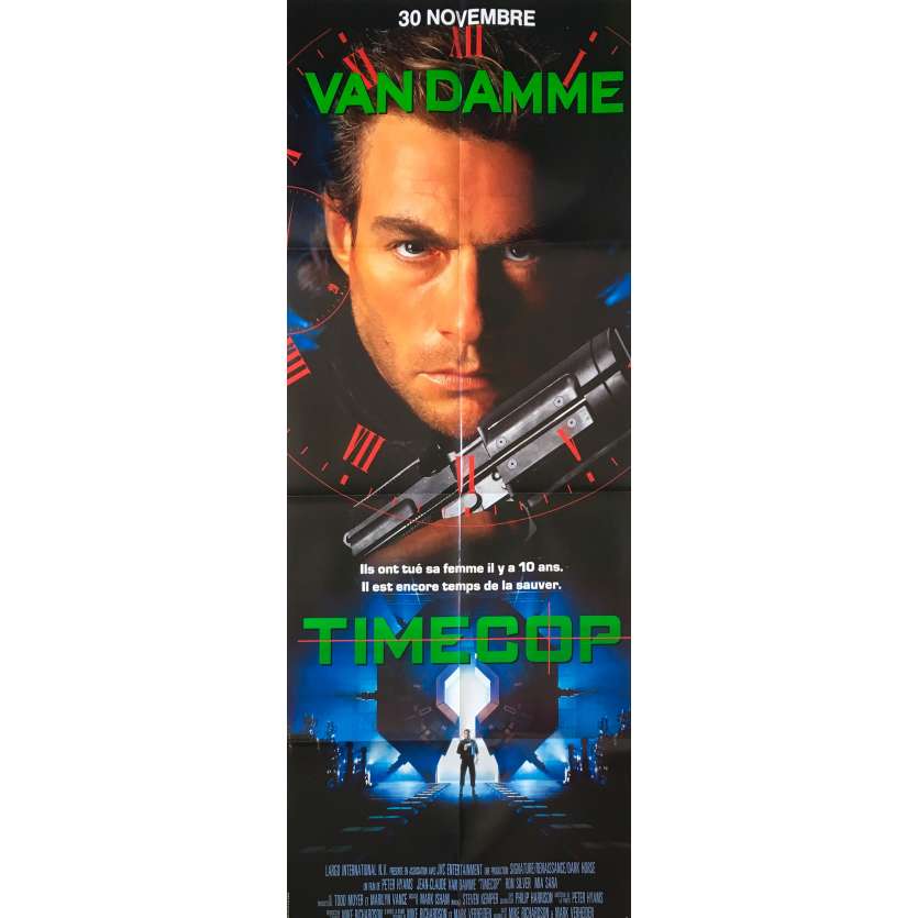 TIMECOP Affiche de film - 60x160 cm. - 1994 - Jean-Claude Van Damme, Peter Hyams