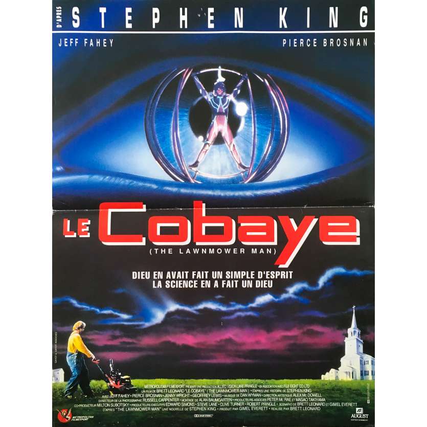 LE COBAYE Affiche de film - 40x60 cm. - 1992 - Pierce Brosnan, Brett Leonard