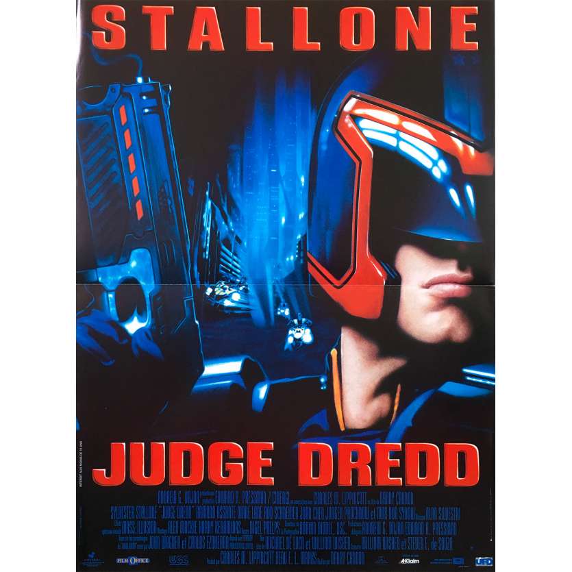 JUDGE DREDD Original Movie Poster  - 15x21 in. - 1995 - Danny Cannon, Sylvester Stallone