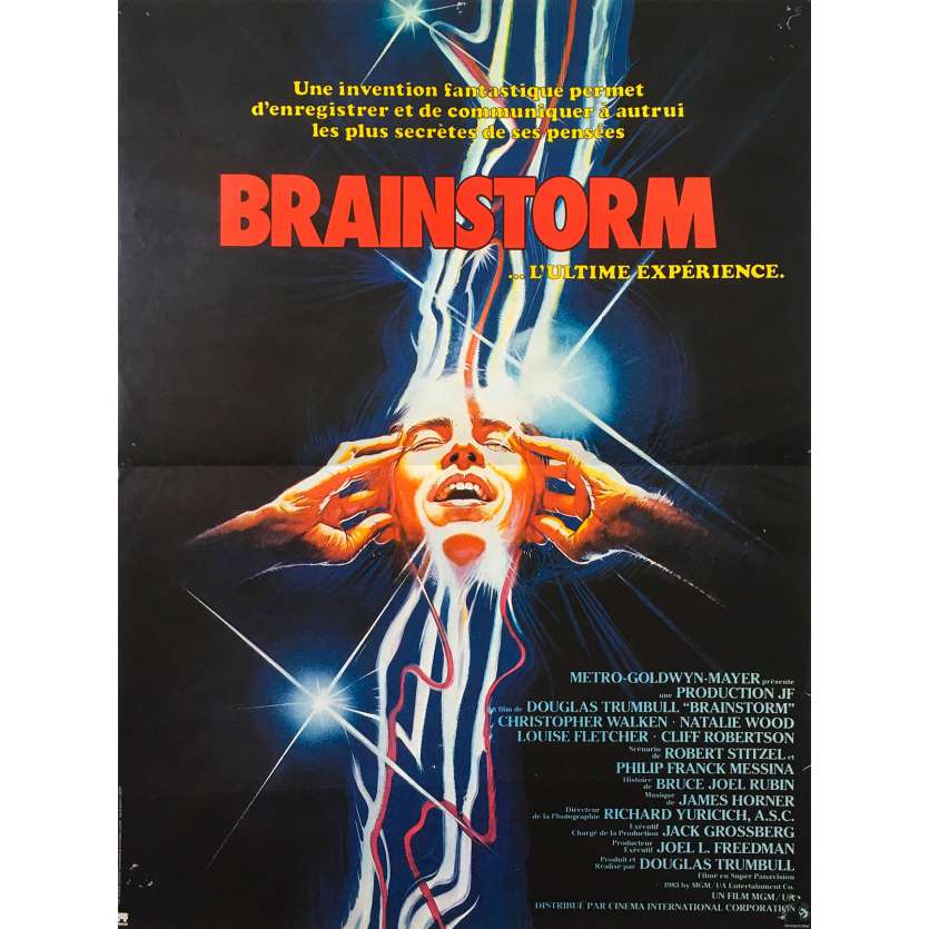 BRAINSTORM Original Movie Poster  - 15x21 in. - 1983 - Douglas Trumbull, Christopher Walken