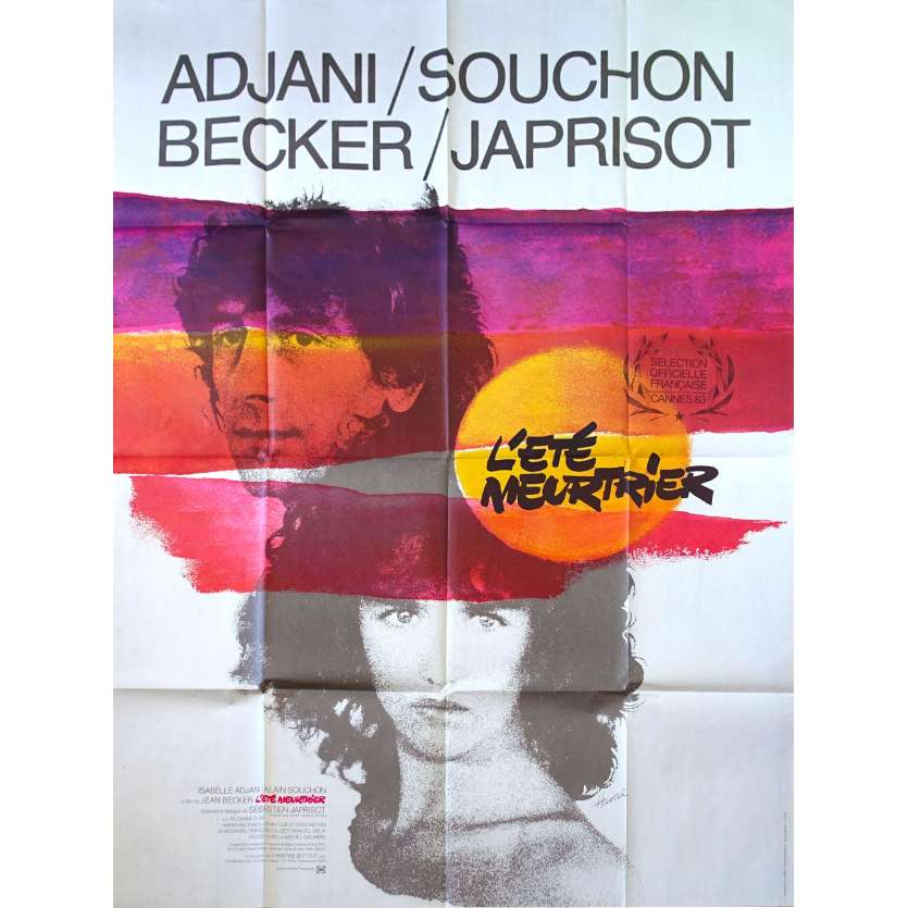 L'ETE MEURTRIER Affiche de film 120x160 cm - 1983 - Isabelle Adjani, Jean Becker