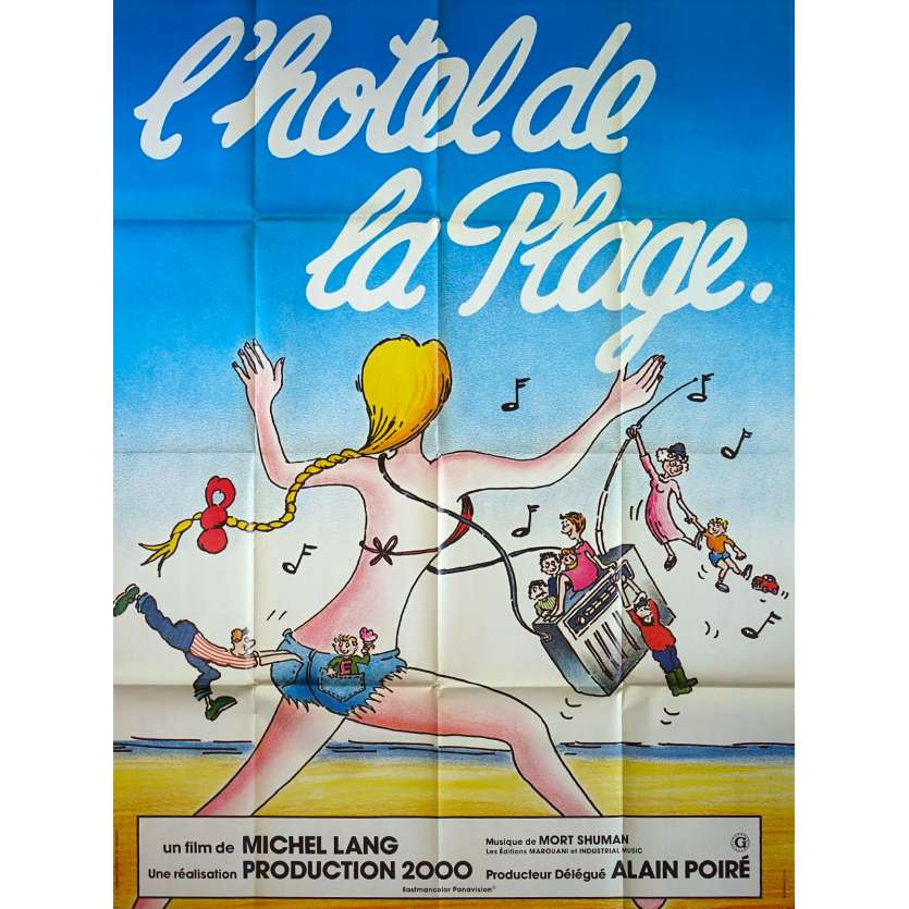 HOTEL DE LA PLAGE Affiche de film 120x160 - 1978 - Daniel Ceccaldi, Michel Lang
