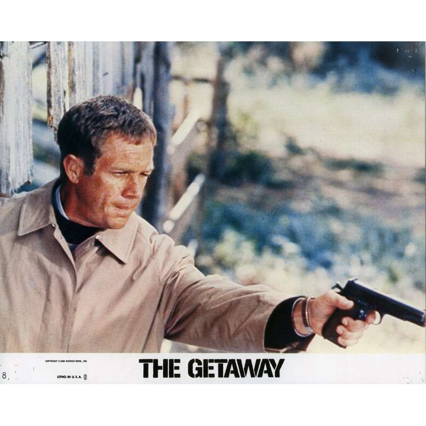 THE GETAWAY Lobby Card 8x10 in. - N08 1972 - Sam Peckinpah, Steve McQueen