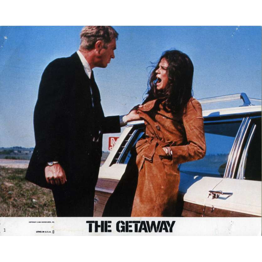 THE GETAWAY Lobby Card 8x10 in. - N01 1972 - Sam Peckinpah, Steve McQueen