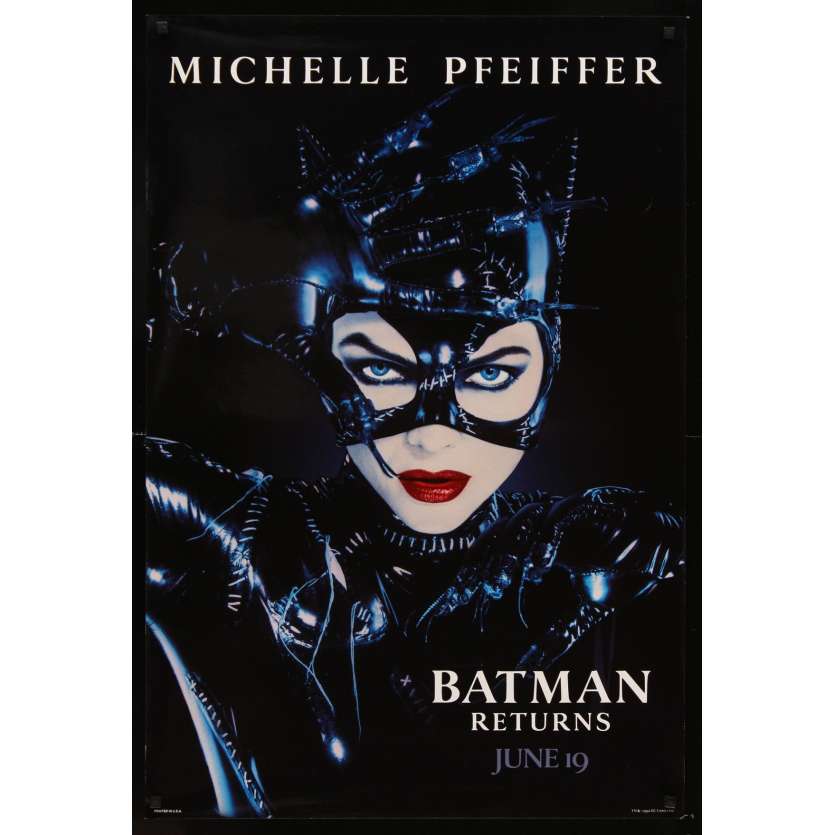 BATMAN 2 le défi Tim Burton Affiche Originale US '92 Michelle Pfeiffer