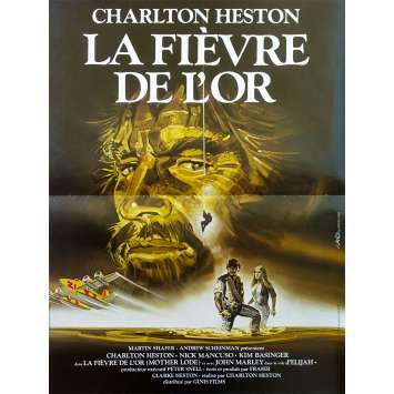 MOTHER LODE French Movie Poster 15x21 '82 Charlton Heston