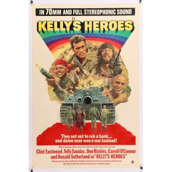 DE L'OR POUR LES BRAVES Affiche de film - 69x102 cm. - 1970 - Telly Savalas, Clint Eastwood DE L'OR POUR LES BRAVES Affiche de film - 69x102 cm. - 1970 - Telly Savalas, Clint Eastwood