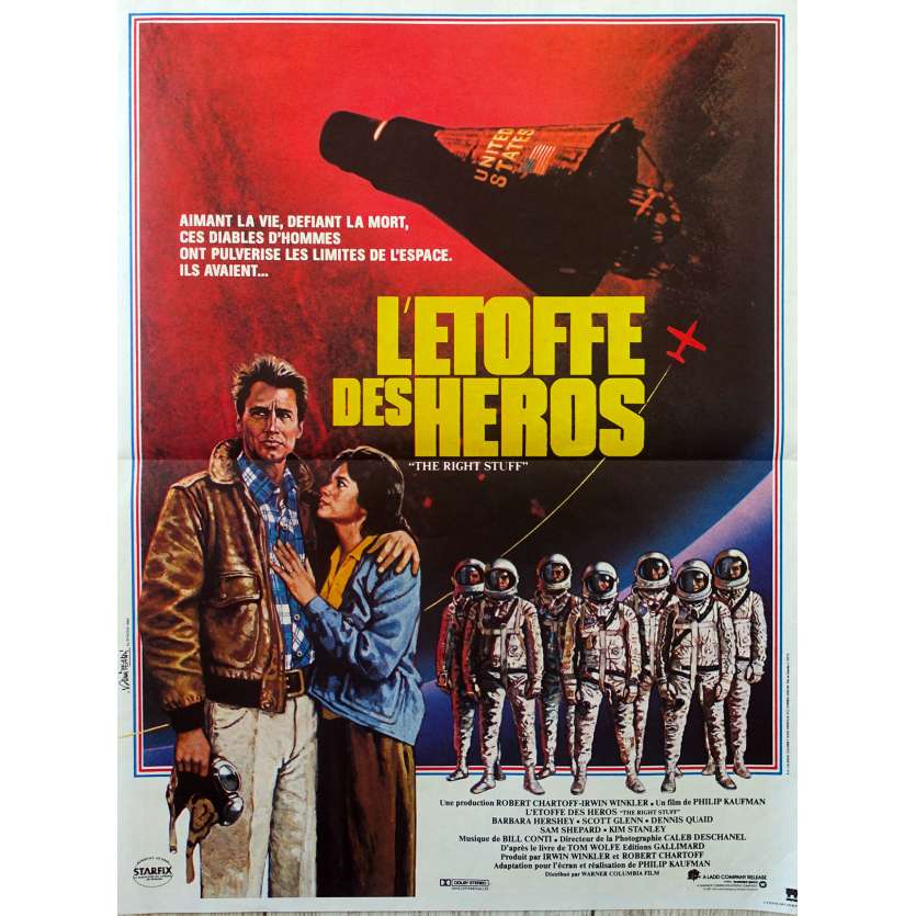 L'ETOFFE DES HEROS Affiche de film  - 40x60 cm. - 1983 - Sam Sheppard, Philip Kaufman