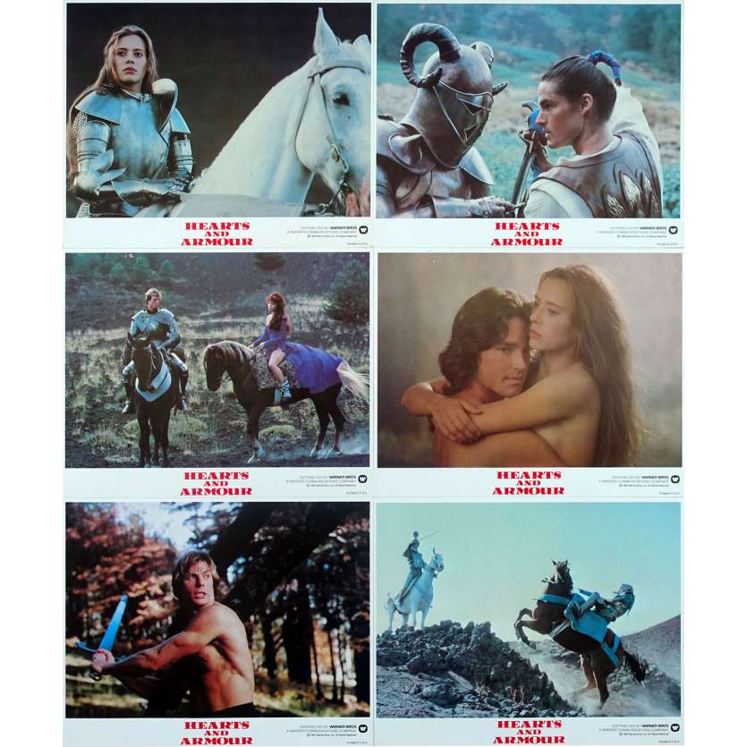 HEARTS AND ARMOUR Original Lobby Cards x6 - 8x10 in. - 1983 - Giacomo Battiato, Zeudi Araya Cristaldi