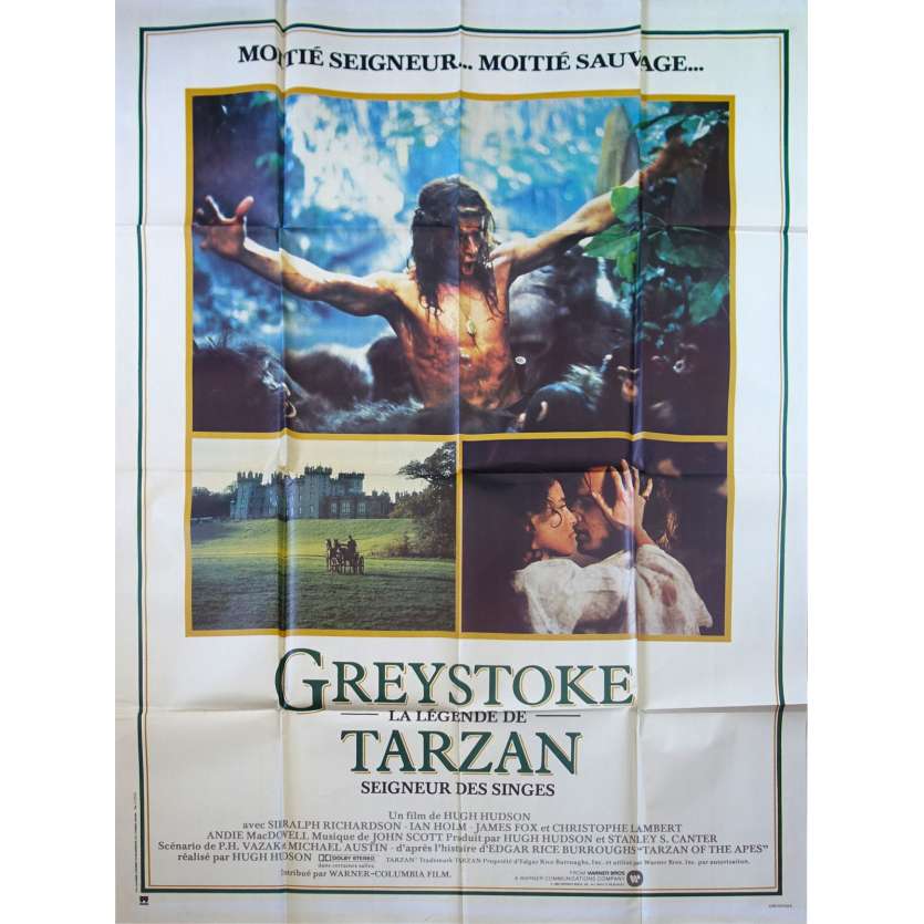 GREYSTOKE Affiche de film  - 120x160 cm. - 1984 - Christophe Lambert, Hugh Hudson