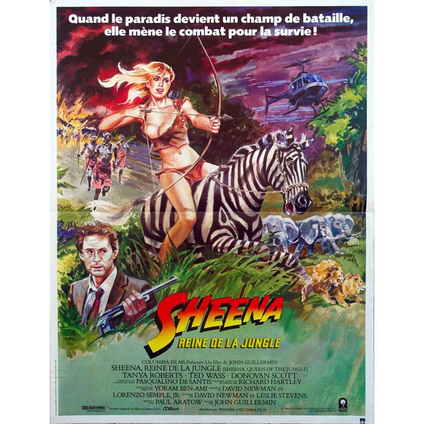 SHEENA Original Movie Poster - 15x21 in. - 1984 - John Guillermin, Tanya Roberts